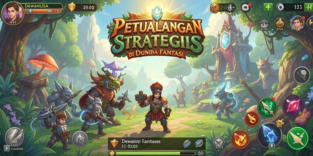 Tampilan menarik gameplay DEWANUSA dengan pertempuran strategis.