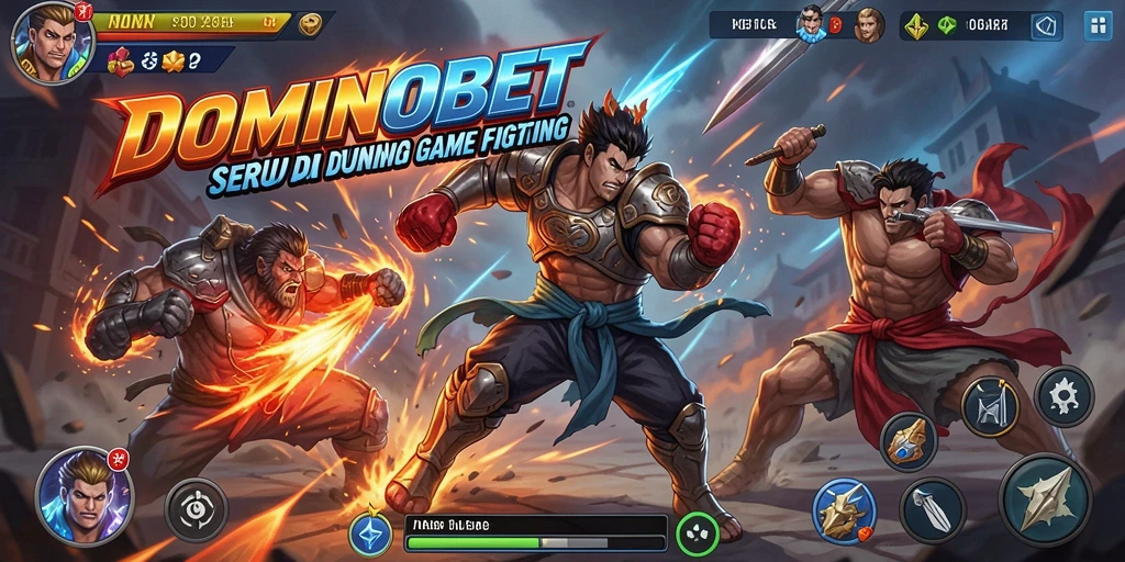 Tampilan gameplay seru dalam DOMINOBET dengan pertarungan mendebarkan.