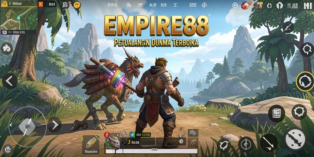Tampilan epik gameplay di dunia terbuka EMPIRE88.