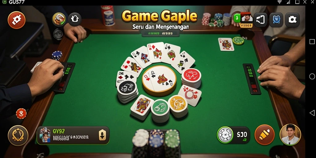 Tampilan permainan Gaple yang menarik di GUS77.