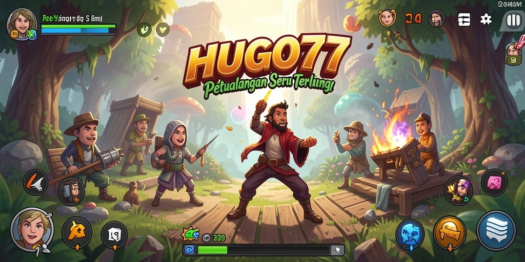 Tampilan gameplay HUGO77 yang menarik dan menantang.