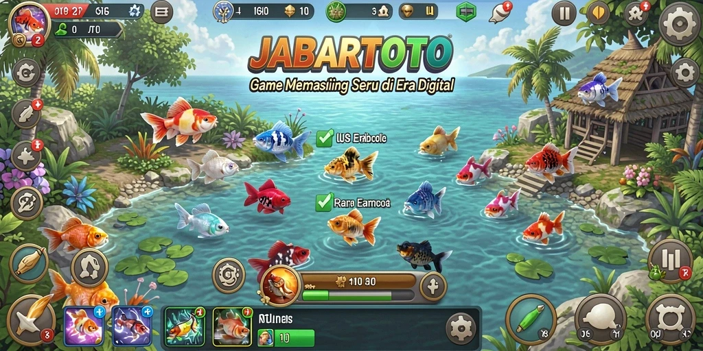 Tampilan permainan JABARTOTO yang menampilkan suasana memancing yang realistis.