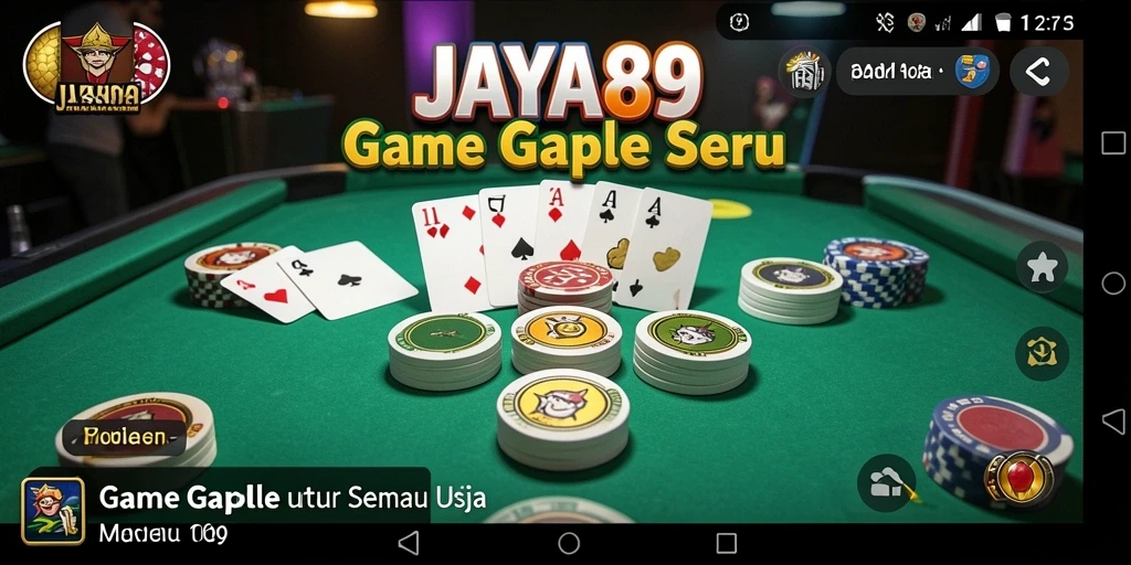 Tampilan gameplay seru di JAYA89 saat bermain Gaple.