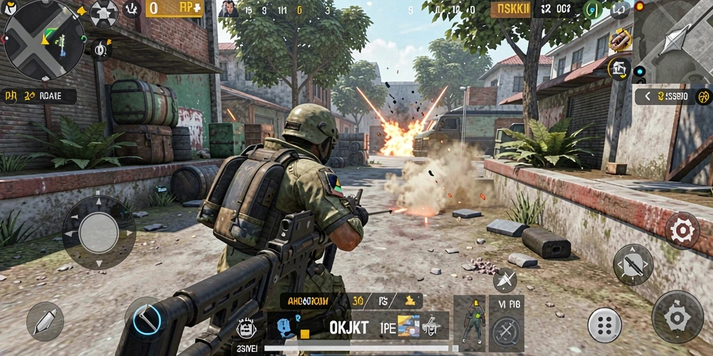 Tampilan gameplay mendebarkan di OKJKT dengan aksi seru.