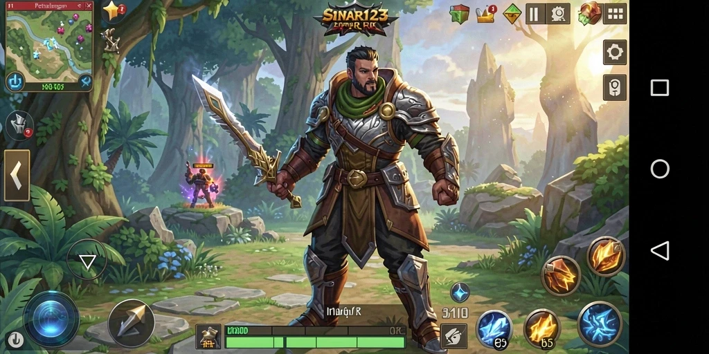 Tampilan menarik di SINAR123 saat tengah beraksi dalam pertarungan RPG.