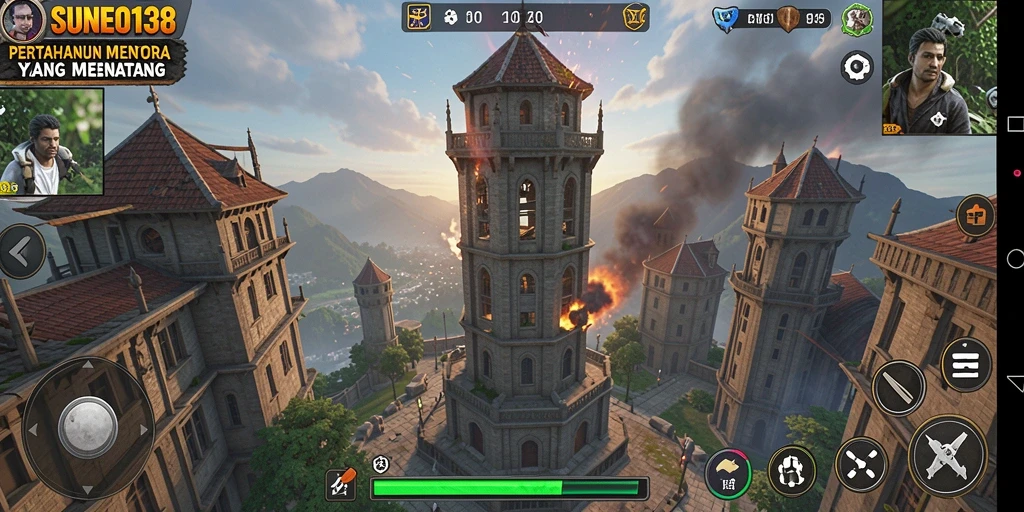 Gameplay menara pertahanan yang seru dan penuh strategi di SUNEO138.