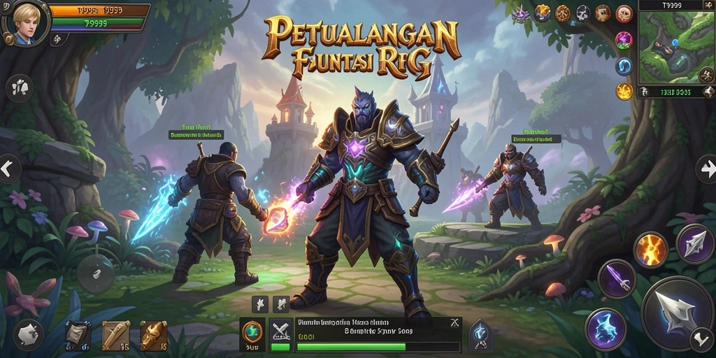 Tangkapan layar menampilkan aksi pertarungan seru dalam T9999.