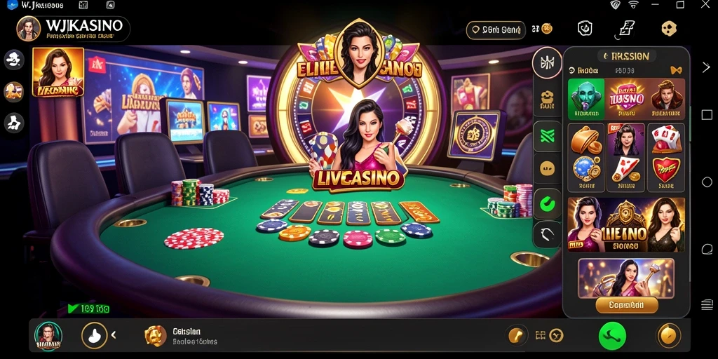 Tampilan gameplay langsung di WJKASINO dengan dealer profesional.